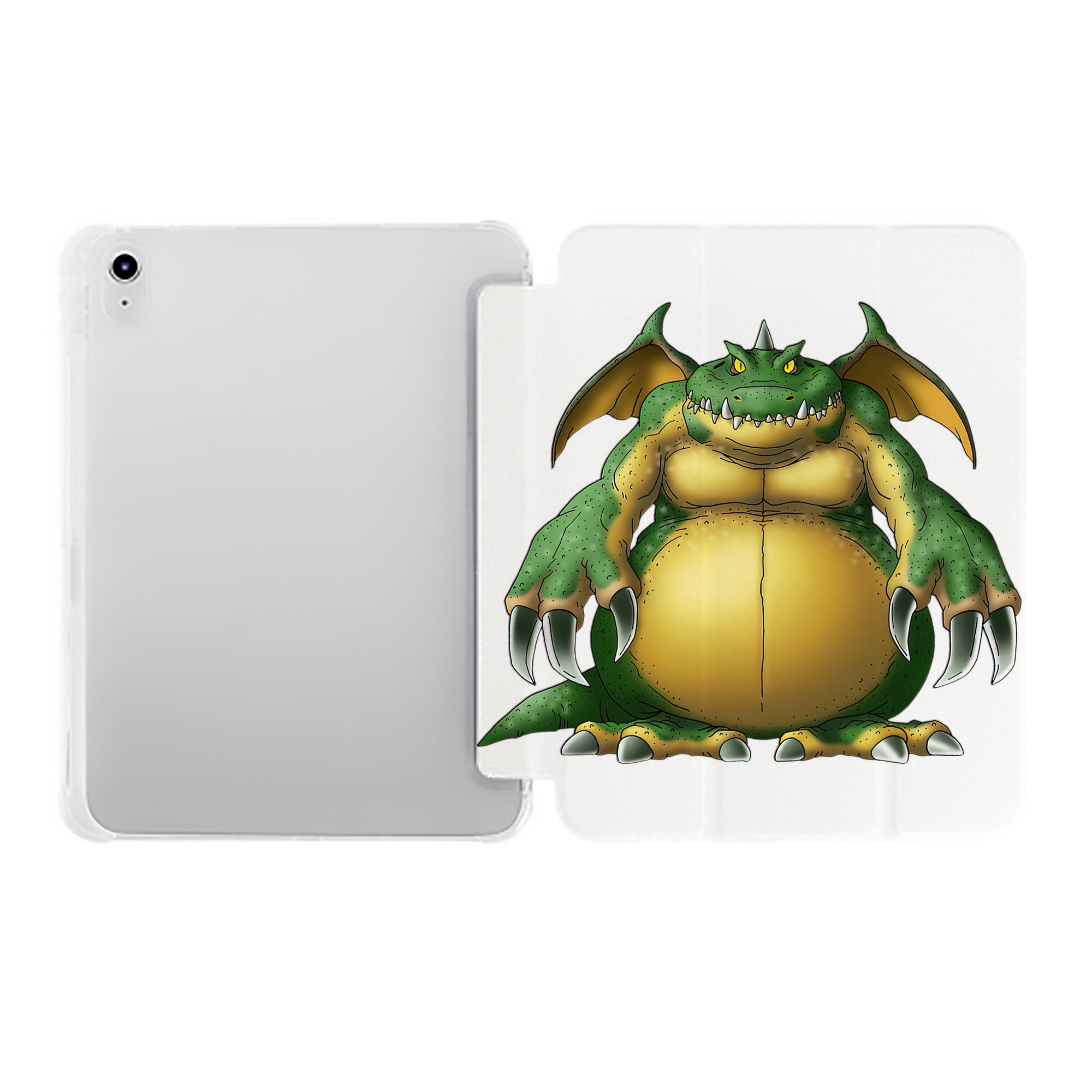 （画像用） ドラゴンクエスト Doragon Kuesuto Dragon Quest IPad ケース ペン収納付き 三つ折りスタンド PUレザー×シリコン 対応機種9.5/10.5/10.9インチ